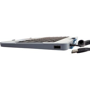 Gamber-Johnson Lite Rugged Keyboard - Cable Connectivity - USB 2.0 Interface - LED - TouchPad - English (UK) - QWERTY Layo