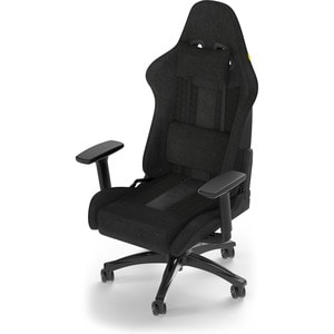 Corsair TC100 Relaxed Gaming Chair - Fabric - For Gaming - Fabric, Memory Foam, Steel, Nylon - Black