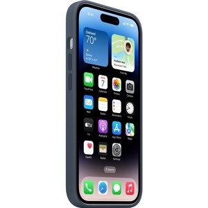 Apple iPhone 14 Pro Silicone Case with MagSafe - Storm Blue - For Apple iPhone 14 Pro Smartphone - Storm Blue - Silky, Sof