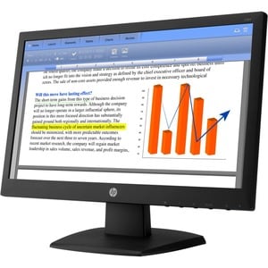 HP V194 48.26 cm (19.00") Class WXGA LCD Monitor - 16:9 - Black - 46.99 cm (18.50") Viewable - Twisted nematic (TN) - LED 