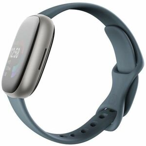 Fitbit Versa 4 Smart Watch - Waterfall Blue, Platinum Body Color - Aluminium Body Material - Heart Rate Monitor, Pulse Oxi