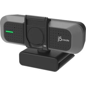 j5create JVU430 Webcam - 8 Megapixel - 60 fps - Black, Silver - 1 Pack(s) - 3840 x 2160 Video - CMOS Sensor - 94° Angle - 
