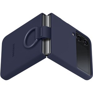 Samsung Carrying Case Samsung Galaxy Z Flip4 Smartphone - Navy - Silicone Body - Ring