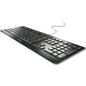 CHERRY Keyboard - Cable Connectivity - USB Interface - Switzerland - Black - LPK Keyswitch - 109 Key(s) - Browser, Email, 