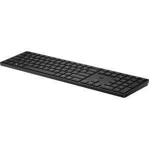 HP 455 Keyboard - Wireless Connectivity - USB Type A Interface - Black - RF - 2.40 GHz - PC - AA Battery Size Supported