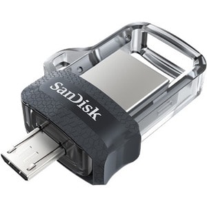 SanDisk Ultra Dual Drive 64 GB Micro USB, USB 3.0 Type A Flash Drive - Black - 150 MB/s Read Speed - 5 Year Warranty