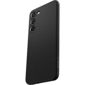 Spigen Liquid Air Case for Samsung Galaxy S23 Smartphone - Geometric Design - Matte Black - Drop Resistant, Anti-slip, Sho