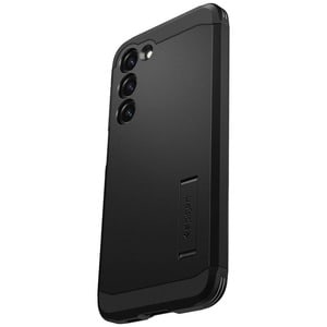 Spigen Tough Armor Case for Samsung Galaxy S23 Smartphone - Black - Drop Resistant - Thermoplastic Polyurethane (TPU), Pol