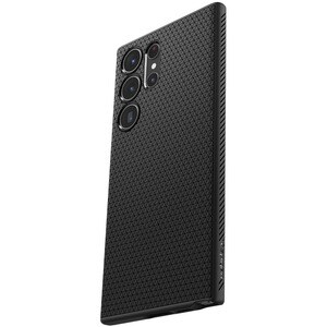 Spigen Liquid Air Case for Samsung Galaxy S23 Ultra Smartphone - Geometric Design - Matte Black - Drop Resistant, Anti-sli