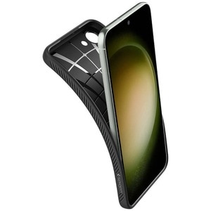 Spigen Liquid Air Case for Samsung Galaxy S23 Smartphone - Matte Textured, Geometric Design - Matte Black - Anti-slip, Dro