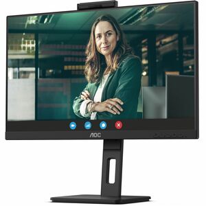 AOC 24P3QW 24" Class Webcam Full HD LED Monitor - 16:9 - Black - 60.5 cm (23.8") Viewable - In-plane Switching (IPS) Techn
