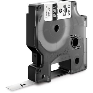 Rhino Heat Shrink Tube Label - 23/64" (9 mm) Width x 59 1/16" (1500 mm) Length - Rectangle - Thermal Transfer - Black on W