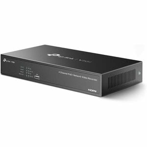 VIGI NVR1004H-4P 4 Channel Wired Video Surveillance Station - Network Video Recorder - HDMI - 4K Recording