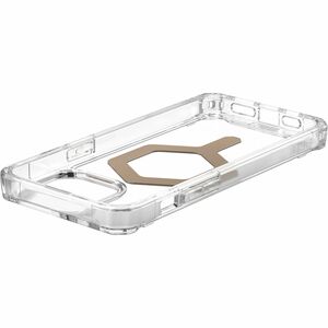 Urban Armor Gear Plyo Rugged Case for Apple iPhone 15 Pro Max Smartphone - Ice/Gold - Crystal Clear - Drop Resistant, Yell