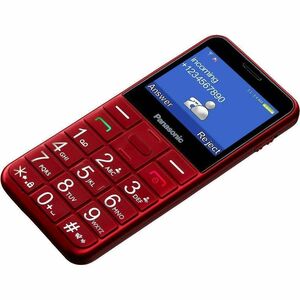 Panasonic Teléfono de fácil uso con pantalla de 2.4" brillante y de fácil lectura. Botones iluminados de gran tamaño. Func