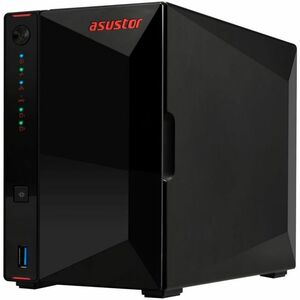 Asustor AS5402T, 2 Bay NAS, Intel Quad-Core 2.0GHz CPU, 4X M.2 NVMe SSD Slots, 2x2.5GbE Ports, 4GB DDR4 RAM, for Gaming an