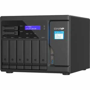 QNAP TS-855X-8G 8 x Total de compartimentos Sistema de armazenamento SAN/NAS - 5 GB Flash Memory Capacity Atom Octa-core (