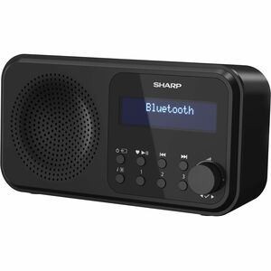 Sharp Tuner - Tragbar, Desktop - Schwarz - 20 x FM, 20 x DAB, 20 x DAB/DAB+ - Kabellos - Bluetooth - USB - Kopfhörer - 4 x