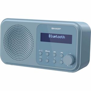 Sharp Tuner - Tragbar, Desktop - Blau - 20 x FM, 20 x DAB, 20 x DAB/DAB+ - LED Display - Kabellos - Bluetooth - USB - Kopf