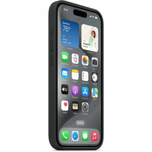 Apple Case for Apple iPhone 15 Pro Smartphone - Black - Silky, Soft-touch - Scratch Resistant, Drop Resistant - Silicone, 