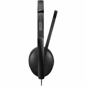 Lenovo Wired Over-the-head Stereo Headset - Black - Microsoft Teams Certification - Binaural - Ear-cup - 2.2 Kilo Ohm - 20