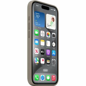 Apple Case for Apple iPhone 15 Pro Smartphone - Clay - Silky, Soft-touch - Drop Resistant, Scratch Resistant - Silicone, M