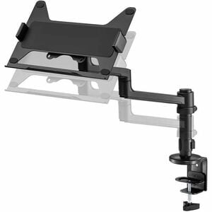 Neomounts Desk Mount for Notebook - Black - Height Adjustable - 1 Display(s) Supported - 29.5 cm to 43.9 cm (17.3") Screen