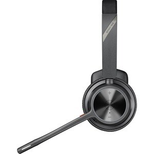 Poly Voyager 4300 UC 4310 Wired/Wireless Over-the-head, On-ear Mono Headset - Black - Siri, Google Assistant - Monaural - 