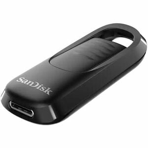 SanDisk Ultra Slider SDCZ480-128G-G46 128 GB USB 3.2 (Gen 1) Type C Flash Drive - 128-bit AES - 400 MB/s Read Speed