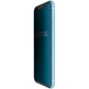 Dicota Secret Silicone, Polyethylene Terephthalate (PET) Privacy Screen Protector - Black - For LCD iPhone XR - Scratch Re