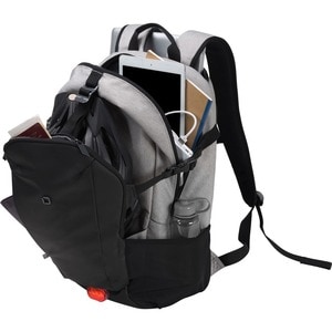 Dicota GO Carrying Case (Backpack) for 33 cm (13") to 39.6 cm (15.6") Notebook - Grey - Water Resistant - Polyester Body -