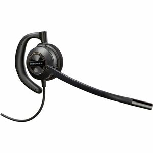 Poly EncorePro HW530 Wired Helmet Mono Earset - Black - Monaural - Supra-aural - 20 Hz to 16 kHz - 80 cm Cable - Omni-dire