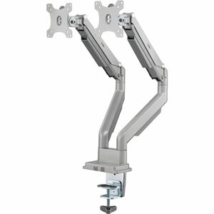 Rocstor ErgoReach Mounting Arm for Monitor - Silver - Landscape/Portrait - 2 Display(s) Supported - 17" to 32" Screen Supp