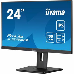 iiyama ProLite XUB2492QSU-B1 24 Zoll Class WQHD LED-Monitor - 16:9 Format - Mattschwarz - 60,5 cm (23,8 Zoll) Viewable - I