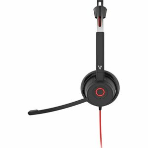 Cuffie V7 Premium HU621 Cavo Over-the-head, On-ear Stereo - Nero, Rosso - Microsoft Teams Certification - Binaural - Supra
