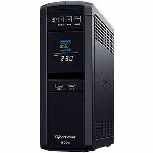 CyberPower PFC Sinewave CP1600EPFCLCD-UK Line-interactive UPS - 1.60 kVA/1 kW - Tower - AVR - 8 Hour Recharge - 2.60 Minut