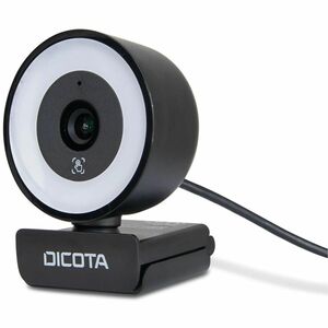 Dicota - Webcam - 5 Megapixel - USB 2.0 - 2592 x 1944 Pixel Videoauflösung - Autofokus - Tischhalterung, Stativ, Halterung