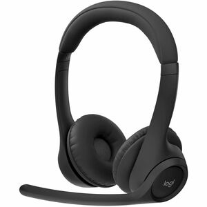 Logitech Zone Wireless Over-the-head, On-ear Stereo Headset - Midnight Black - Microsoft Teams Certification - Binaural - 