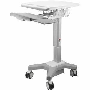 Amer Mounts Light Pedestal Medical Cart (Max Load 39.68 lbs) - 39.68 lb (18 kg) Load Capacity - 4 Casters - Steel, Aluminu