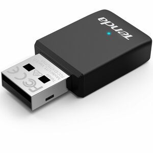 Tenda U11 IEEE 802.11 a/b/g/n/ac/ax Dual Band Wi-Fi Adapter for Desktop Computer, Notebook - USB 2.0 - 886 Mbit/s - 2.40 G