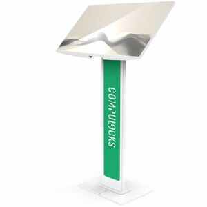 Compulocks Brandable VESA Floor Stand for Screens Up to 32 Inches - White - Brandable VESA Floor Stand for Screens Up to 3