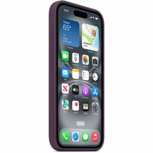 Apple Hülle für Apple iPhone 16 Smartphone - Pflaume - Seidig, Softtouch - Kratzfest, Sturzsicher - Silikon, MicroFiber - 