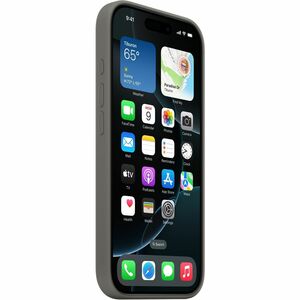 Apple Hülle für Apple iPhone 16 Pro Smartphone - Grau - Seidig, Softtouch - Kratzfest, Sturzsicher - Silikon, MicroFiber -