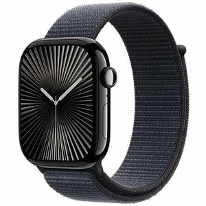Apple Watch Series 10 Smart Watch - 46 mm Case Height - 39 mm Case Width - Jet Black Case Color - Ink Band Color - Alumini