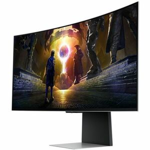 Samsung Odyssey OLED G8 S34DG856SN 34" Class UW-QHD Curved Screen Gaming OLED Monitor - 21:9 - Silver, Black - 34" Viewabl