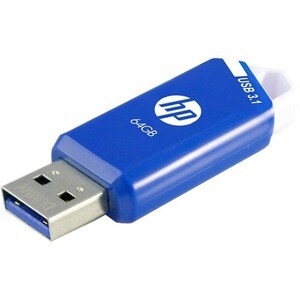 HP x755w 64 GB USB 3.1 (Gen 1) Type A Flash Drive - Blue, White - 75 MB/s Read Speed - 30 MB/s Write Speed - 2 Year Warranty