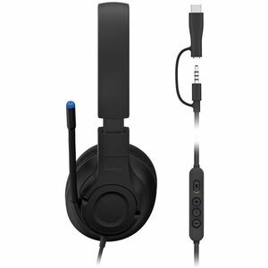 Belkin SoundForm Inspire Wired Over-Ear Headset for Kids - Stereo - Mini-phone (3.5mm), USB Type C - Wired - Over-the-ear,