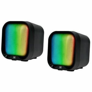 Game Factor SPK-109 2.0 Pórtatil Sistema de Altavoces - 4W RMS - Negro - 60Hz a 20kHz - Batería Recargable - USB - 1