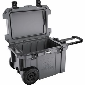 Pelican Elite 45QW Ice Box - 11.25 gal - 2 x Wheel - Graphite - Polyethylene, Thermoplastic Elastomer (TPE), Acrylonitrile