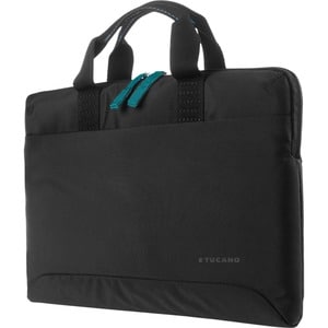 Tucano Smilza Carrying Case (Sleeve) for 35.6 cm (14") Notebook - Black - Shock Resistant Interior - Handle, Shoulder Strap